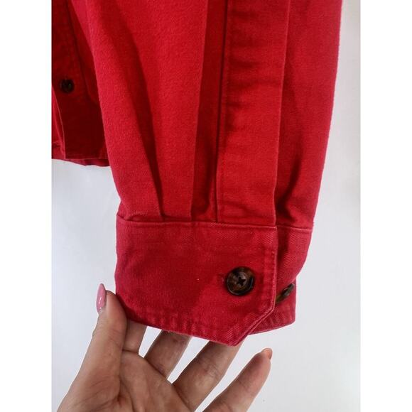 Vintage Woolrich Shirt Mens Large Red Chamois Flannel 90s Y2K - Picture 8 of 16